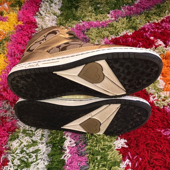 Coach Norra High-top sneakers, Gold 9 - Picture 9 of 13